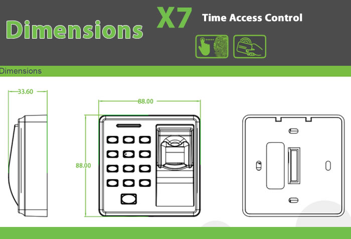 x7 biometric Fingerprint reader device